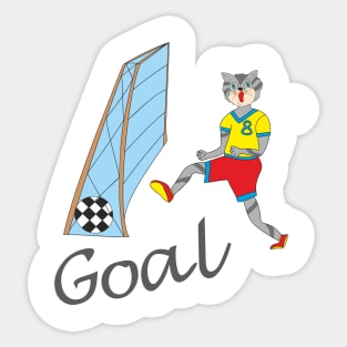 footballer cat Sticker